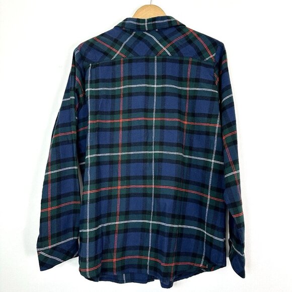 Dickies Women Flannel Plaid Button Up Shirt Size Large Blue Green Red - Picture 3 of 5